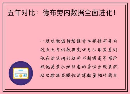 五年对比：德布劳内数据全面进化！